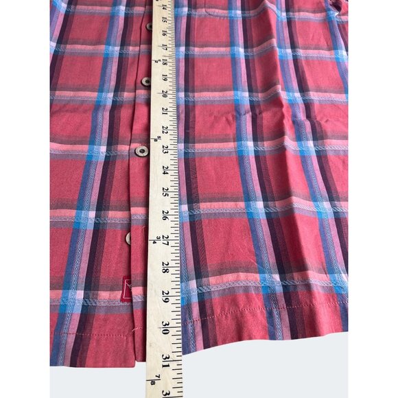 Tommy Bahama Men's Red Plaid Short-Sleeve Button-Up Shirt XL - Picture 4 of 16